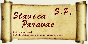 Slavica Paravac vizit kartica